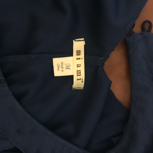 Francesca's Miami High Neck Eyelet Swing Dress - Picture 3 of 3